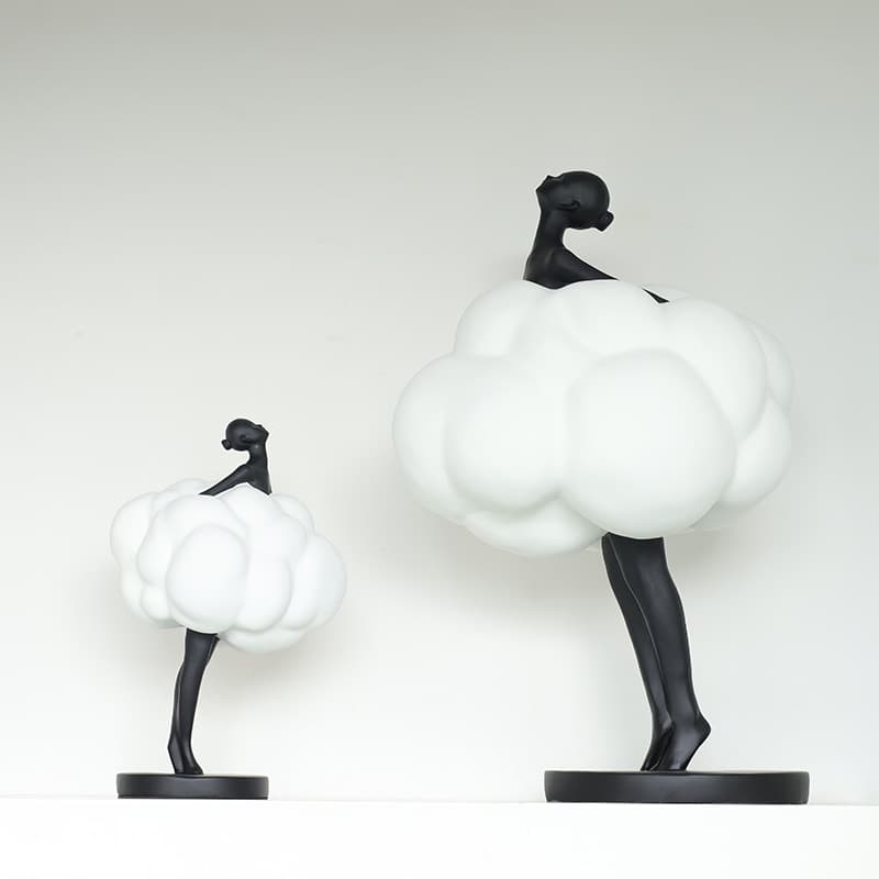 Creative Cloud Girl Living Room Decoration Floor Ornament TV Cabinet Side Home Decor Housewarming Gift