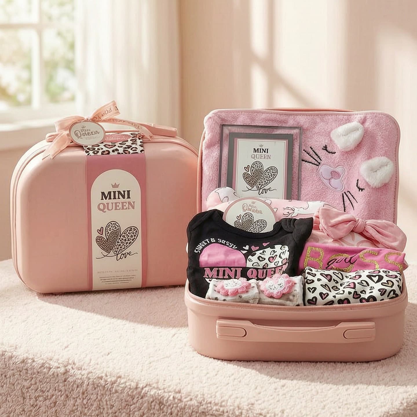 Cross-Border Newborn Baby Gift Box Set, Little Princess A-Class Ins Set, Full Moon Meeting Gift for Baby Girl, One-Piece Dropshipping