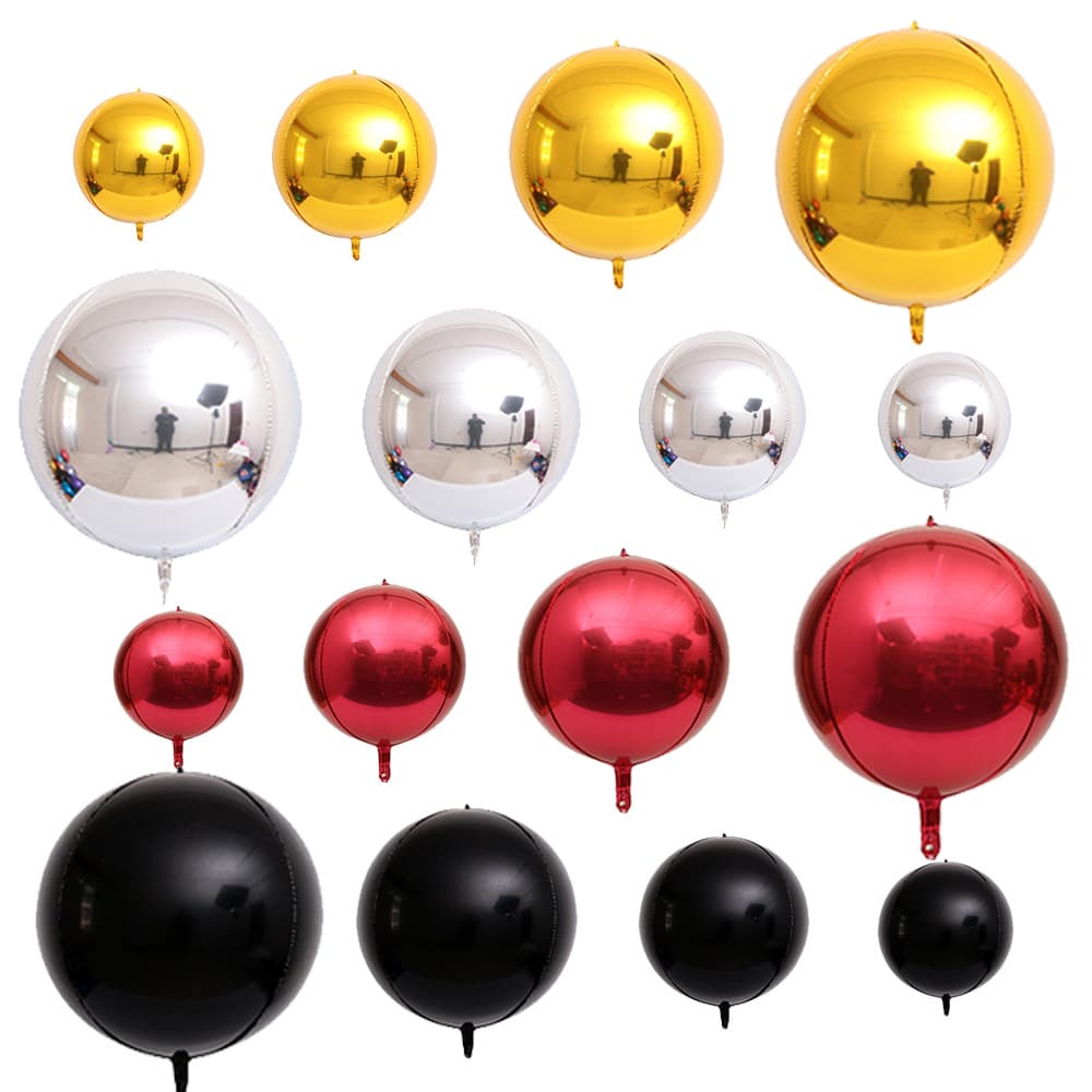 10 inches 15 inches 18 inches 22 inches 32 inches 4D shape aluminum film balloon disco ball party decoration arrangement