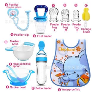 Newborn Gift Set 12-Piece Bowl and Spoon Set, Baby Food Feeding Tools, Infant Feeding Gift Set