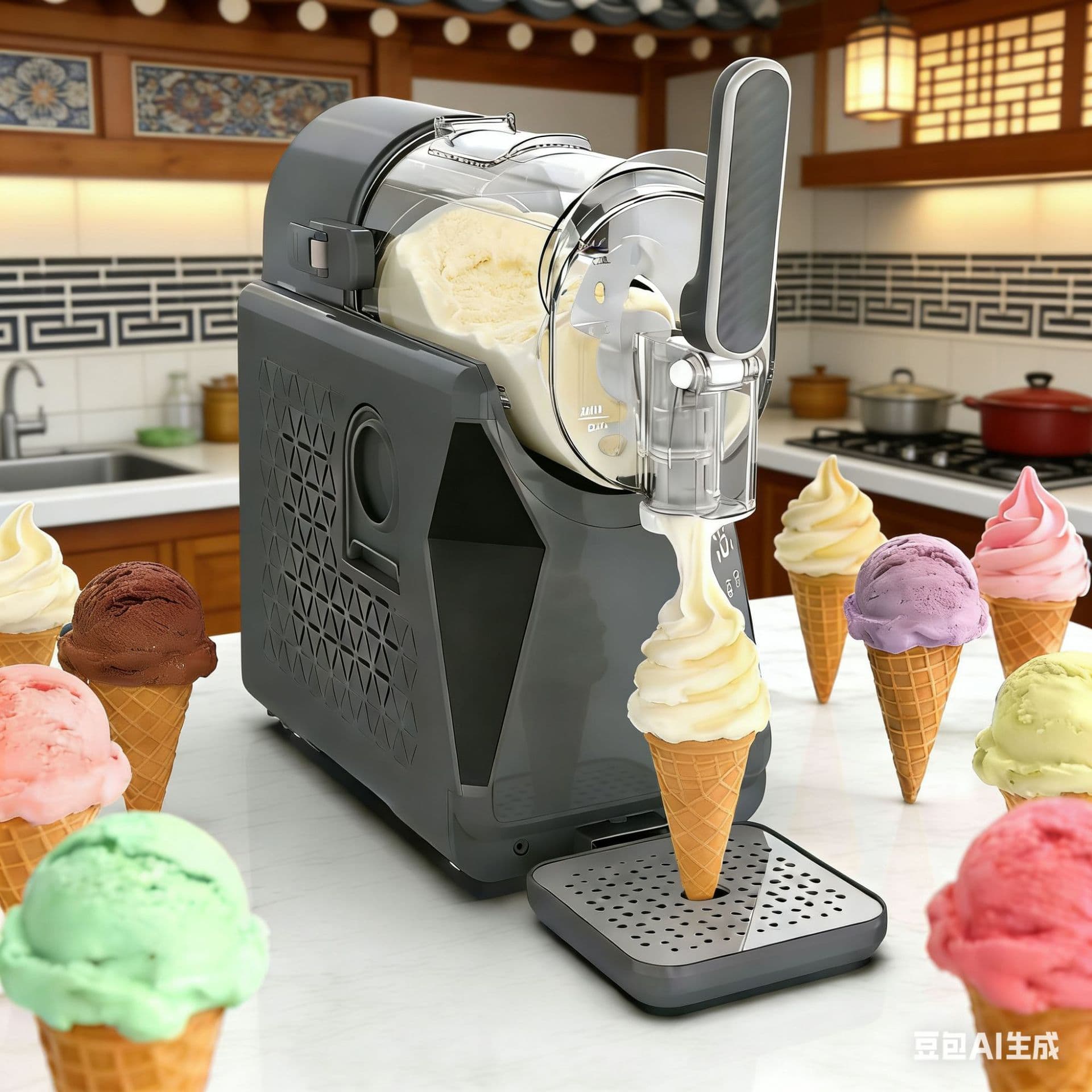 Home Ice Cream Machine Small Automatic Smoothie Maker Beverage Machine Fast Commercial Soft Serve Ice Cream Machine Snow Melting Machine