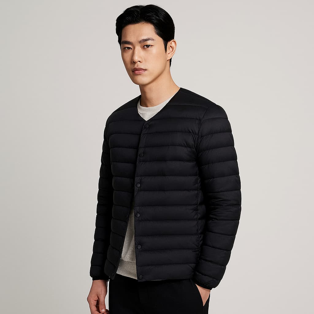 Pinghu Chixin men's 90% down solid color new style men's wear V-neck round-neck down vest down jacket large size coat