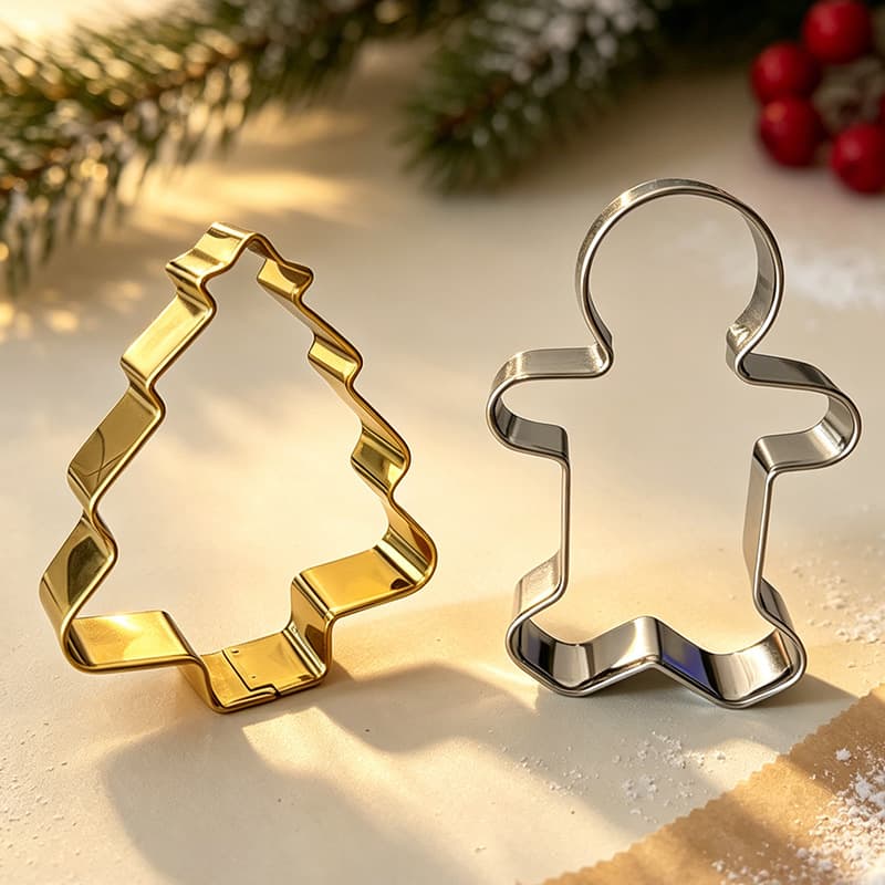 Cross-border Christmas Christmas tree gingerbread man stainless steel cookie mold fondant cookie cake mold baking tools