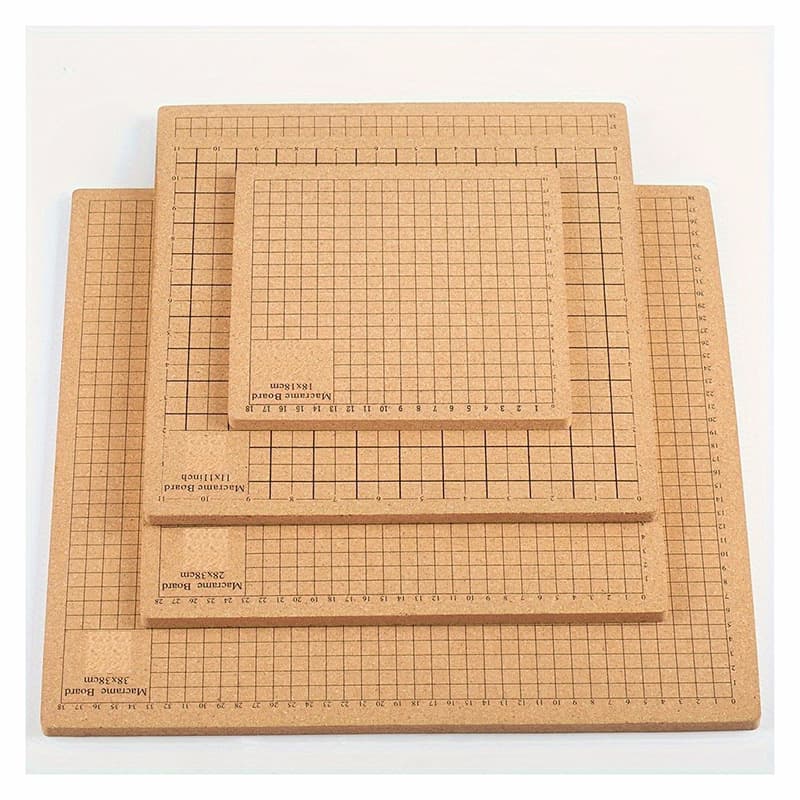 Macrame Cork Board Grid Double-Sided Printed Softwood DIY Yarn Cotton Rope Fixing Tool