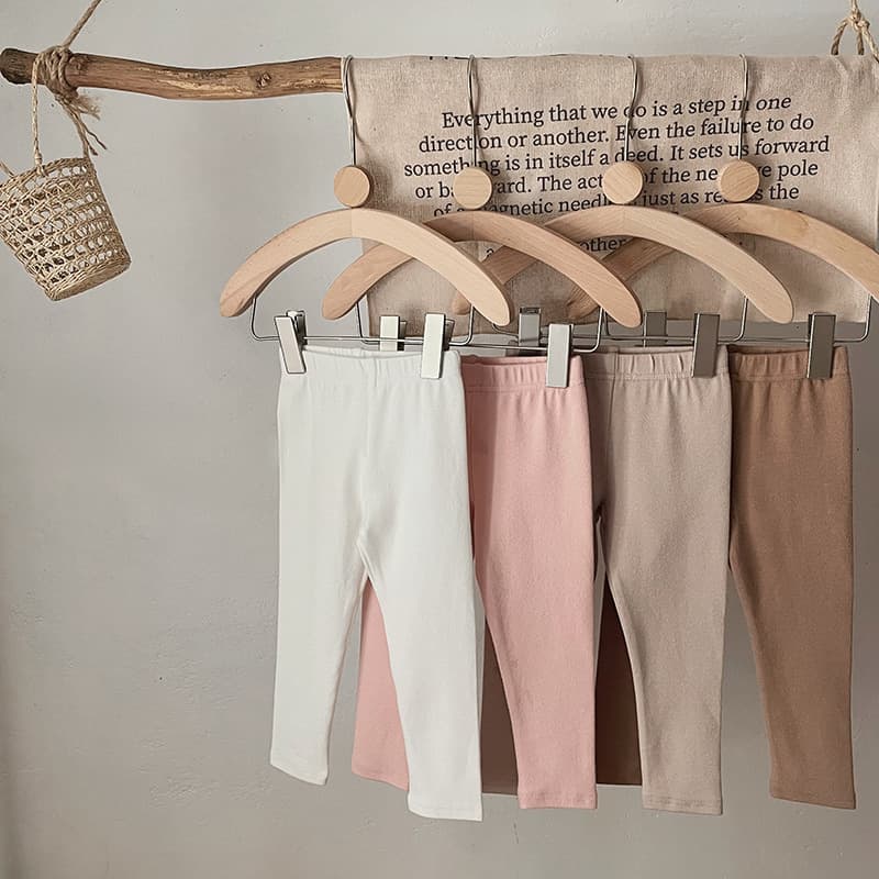 ins Korean style baby leggings new cotton mid-waist trousers children's solid color casual outer wear slim leggings