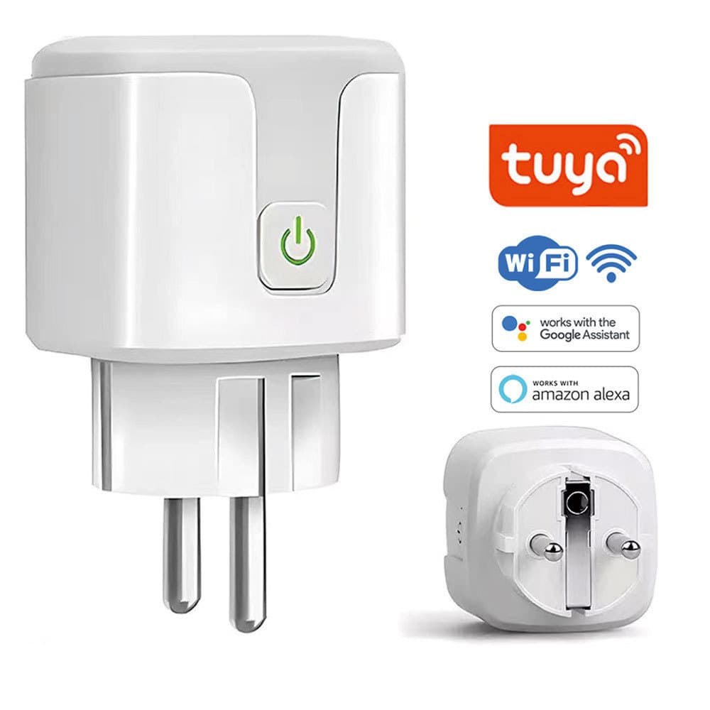 Cross-border Tuya WIFI European standard smart socket AC with power meter WIFI Bluetooth socket