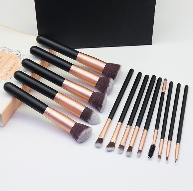 Cross-Border 14-Piece Makeup Brush Set, High-End Powder Brush, Foundation Brush, Soft-Bristled Brush, Amazon Makeup Brush Set