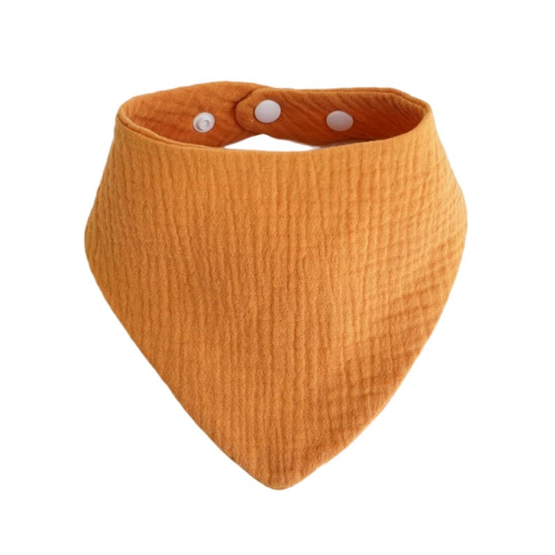 Cross-border Amazon solid color baby triangle bib, absorbent newborn drool bib, children's baby gauze bib wholesale