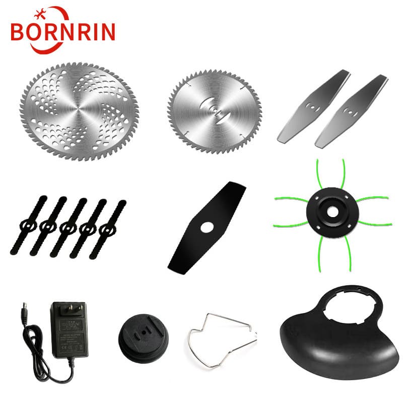 Lithium Battery Lawn Mower Accessories Trimming Lawn Mower Weeder Alloy Saw Blade Grass Blocking Board Grass Rope Garden Tools