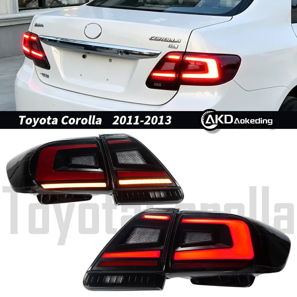 For 11-13 Toyota Corolla LED Tail Light Assembly Reverse Light Brake Light Running Light Turn Signal Light