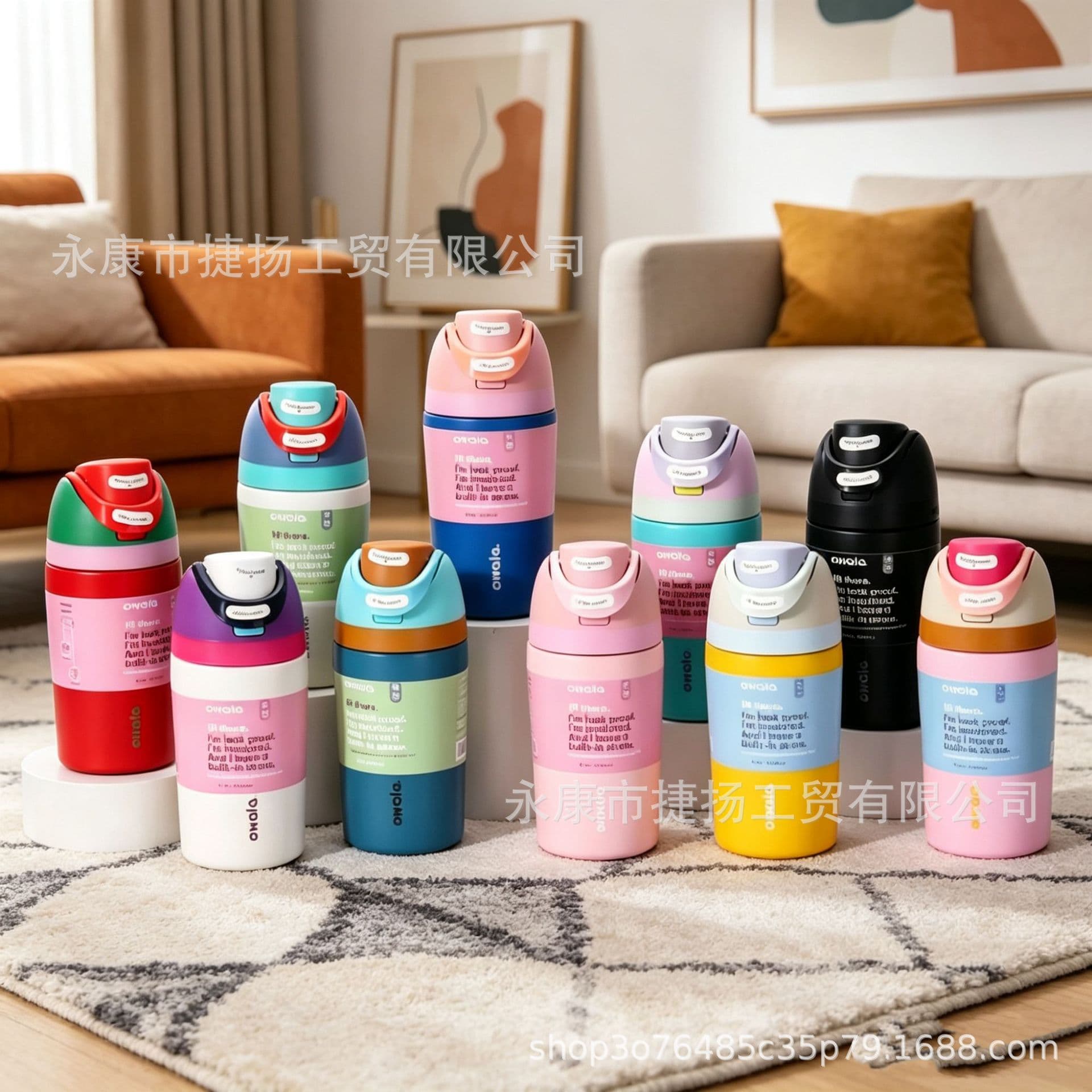 Cross-border owala fruit cup 304 stainless steel thermos cup 12oz double drink bounce cup portable sports water bottle