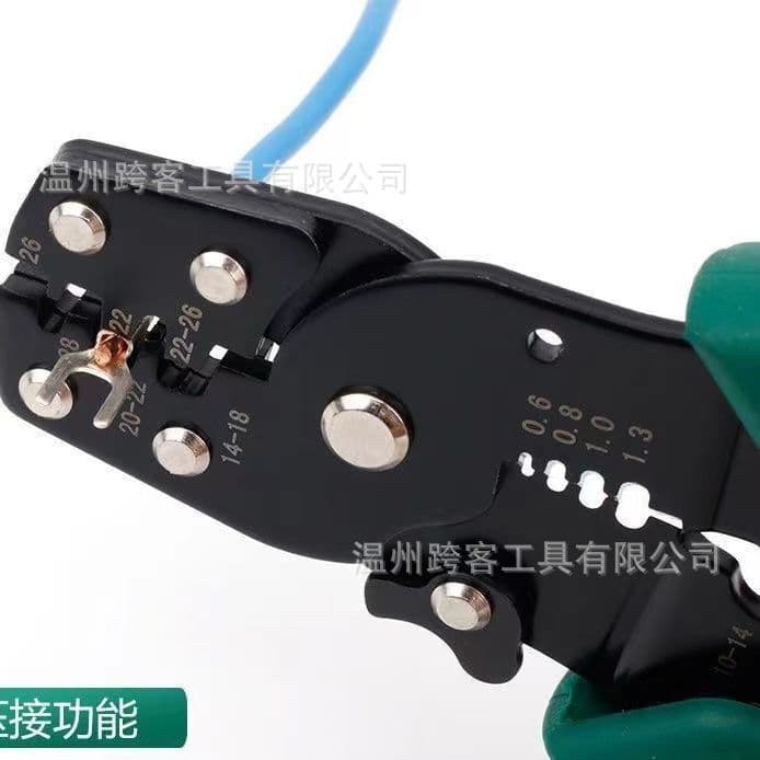 Multifunctional Crimping Tool for Male and Female Connectors, Electrician's Terminal Crimping Pliers, All-in-One Wire Crimper