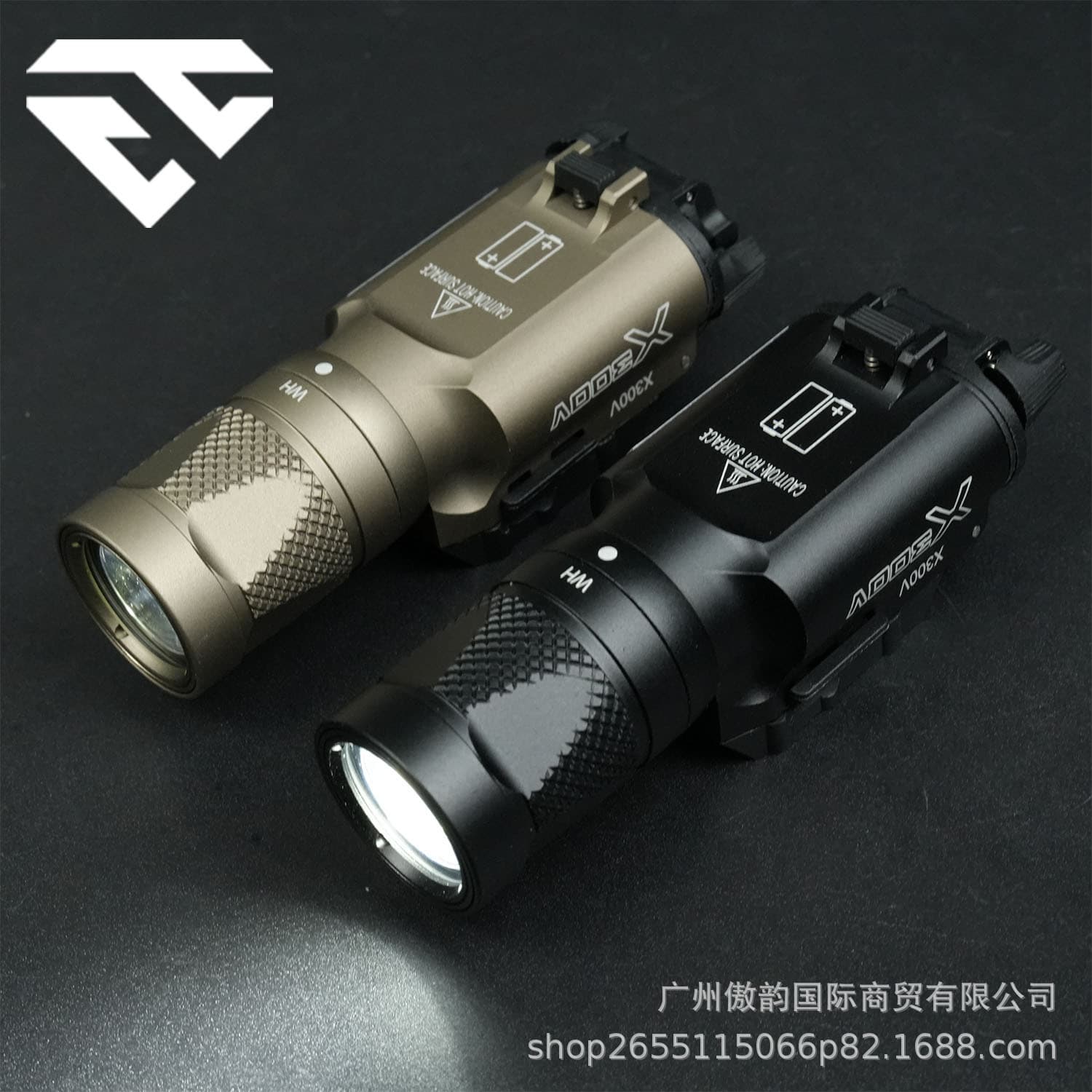 Outdoor X300V Glock bottom-mounted flashlight high-quality LED strong light strobe lighting flashlight