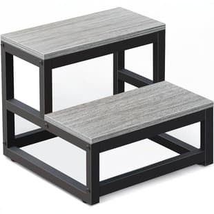 TEMU Cross-border Iron and Wood Combination Step Stool, Children's Heightening Stool, Shoe Changing Stool, Multi-purpose Kids Climbing Stool