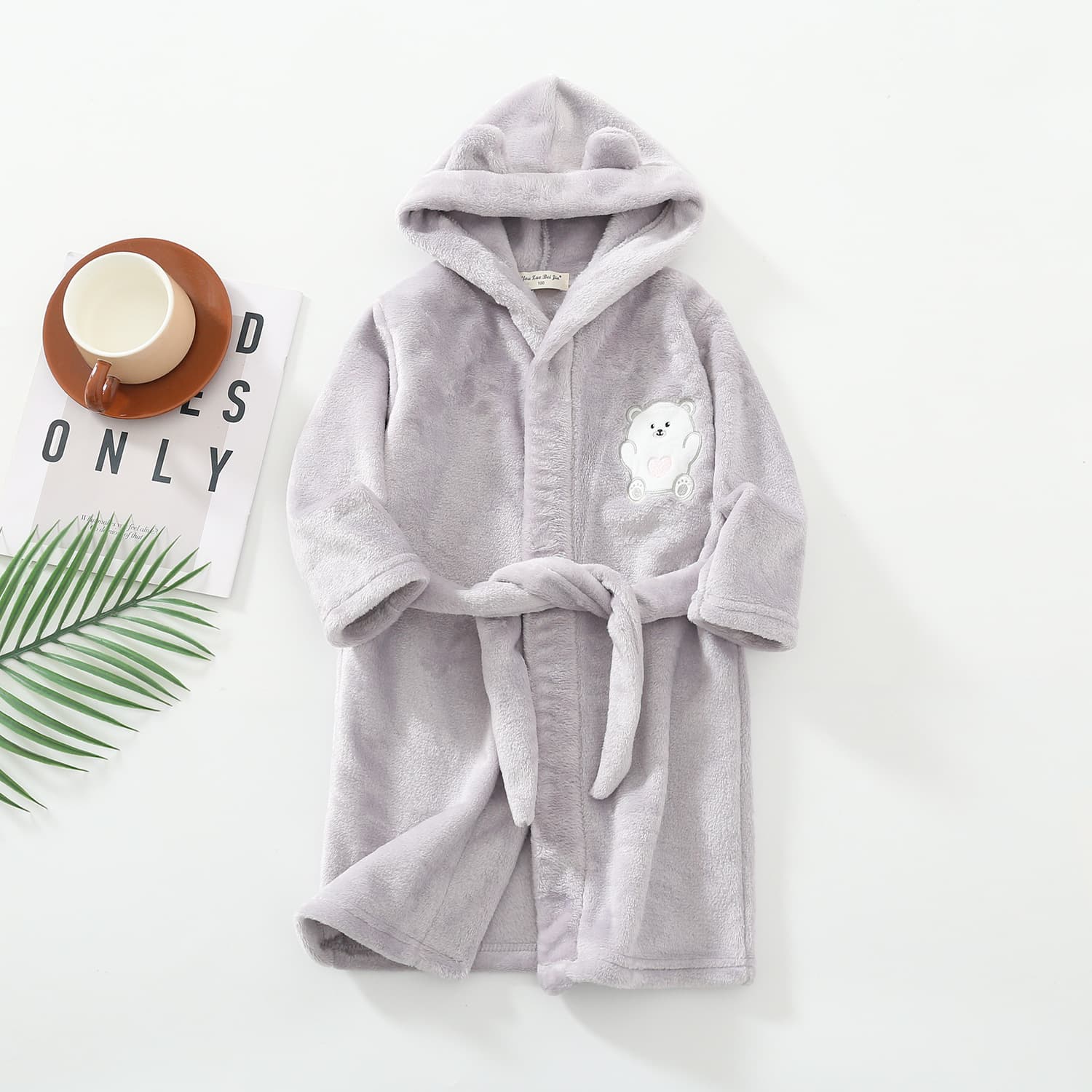 2021 Spring/Autumn Children's Pajamas Flannel Bathrobe Boys and Girls Hooded Sleepwear for Older Kids Winter
