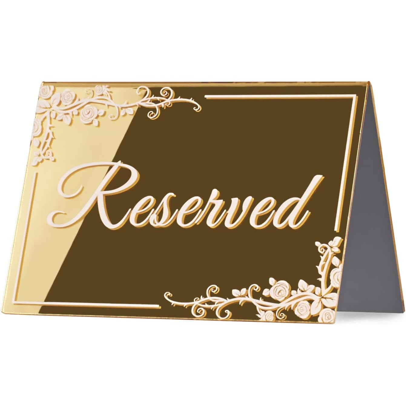 In Stock Cross-Border Hot Selling Acrylic Reserved Place Card Wedding Table Reserved Sign Double-Sided Seat Marker Dining Table