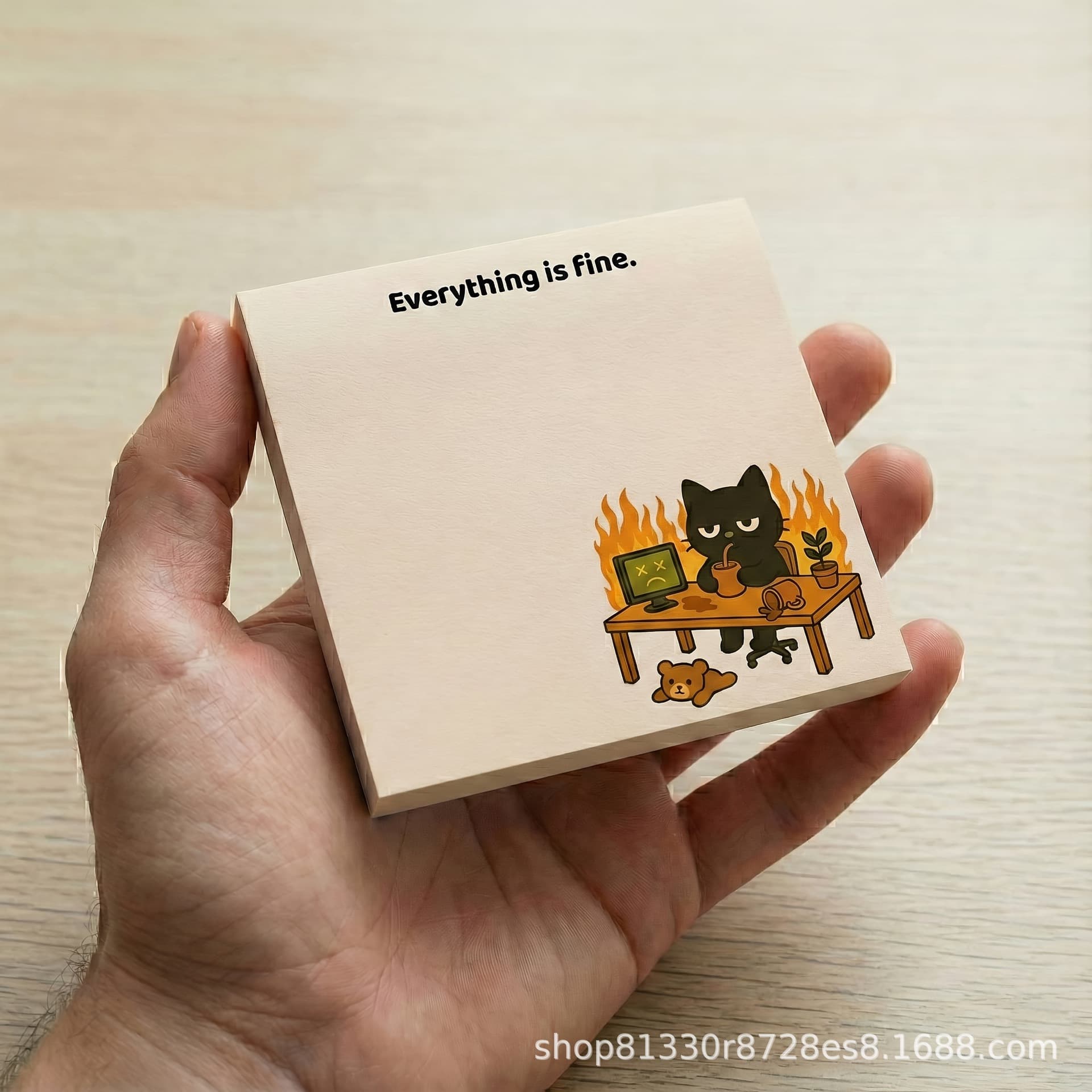 Hot Selling Sticky Notes Black Cat 4-Piece Set Self-Adhesive Notepad