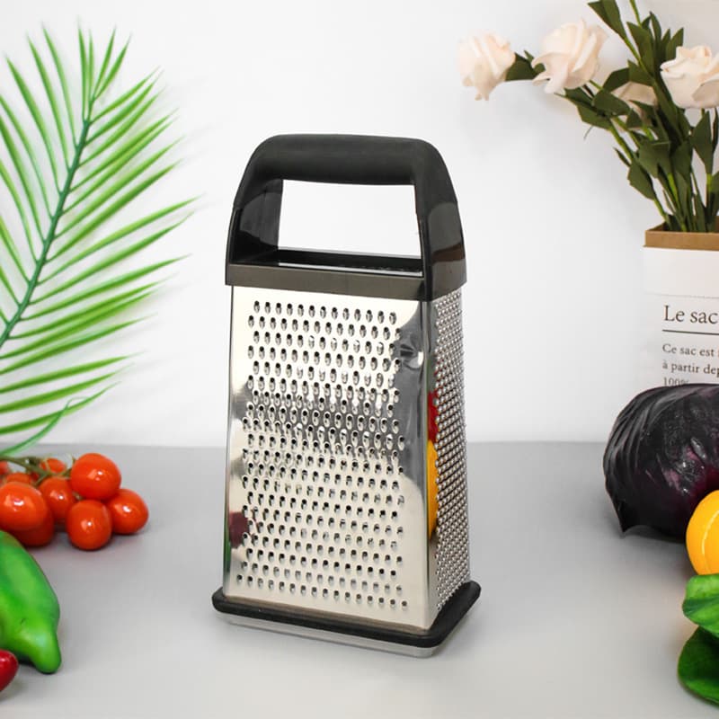 Stainless steel four-sided grater vertical vegetable planer multifunctional cheese planer round tube handle melon planer kitchen tool