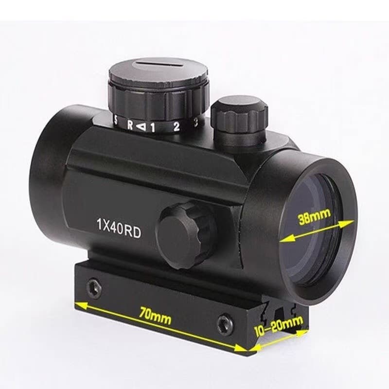 Cross-border wholesale finder scope slingshot accessory metal sight adjustable up/down/left/right red/green light 1x40 telescope