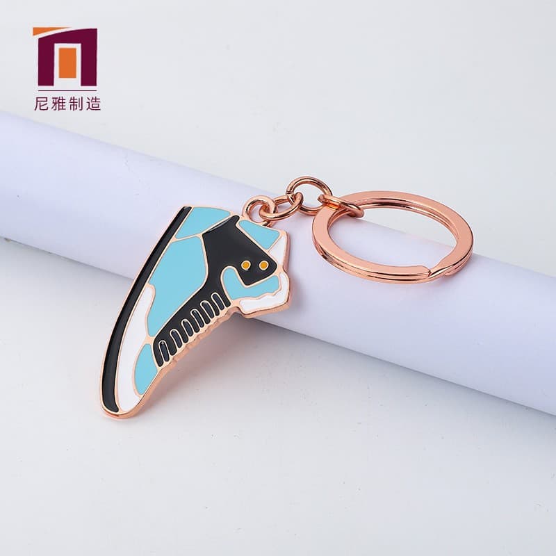 Factory Processed Skateboard Metal Keychain Baked Enamel Imitation Enamel Cartoon Fruit Personalized Keychain