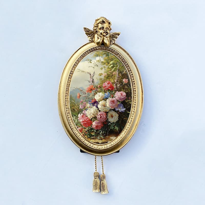 European Vintage Carved Resin Photo Frame for Home Decor, Wedding Photo Frame Resin Display Stand in Stock