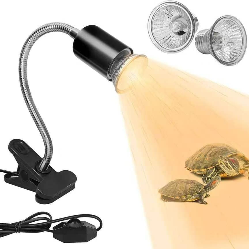 In Stock Turtle Basking Lamp, Lizard Reptile UVB Basking Lamp, Timed Mini Sun, Pet Calcium Supplement Heating Lamp
