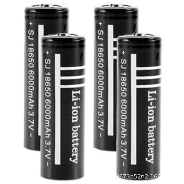 Overseas Cross-border 18650 Lithium Battery Black 6000mAh 3.7V Rechargeable Battery for Electronic Scale Flashlight