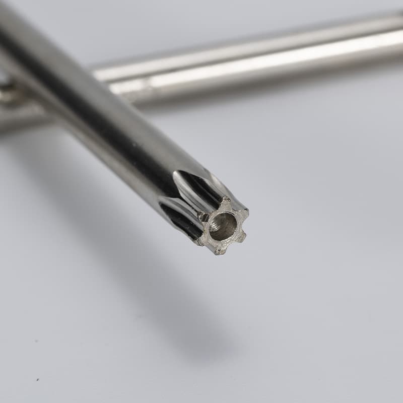 Cross-border exclusive anti-theft with hole Torx double-ended T6T8T10T20T30T40 wrench L-shaped T25 screwdriver wrench