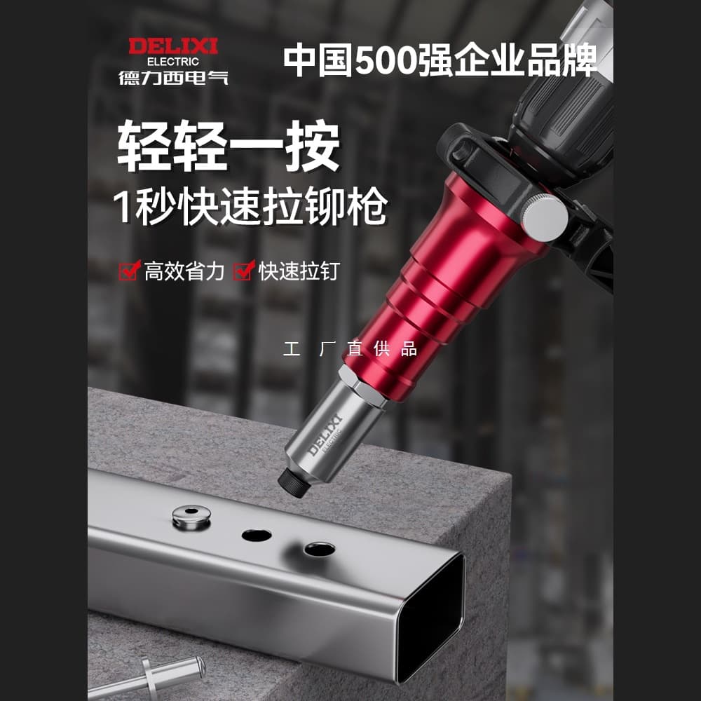 Delixi Electric Riveting Gun Rivet Gun Press Riveting Machine Automatic Converter Head Blind Rivet Ram Gun Miracle Tool