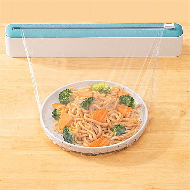 Magnetic Kitchen Cling Film Cutter, Adjustable Home Baking Paper and Aluminum Foil Cutter Storage Box