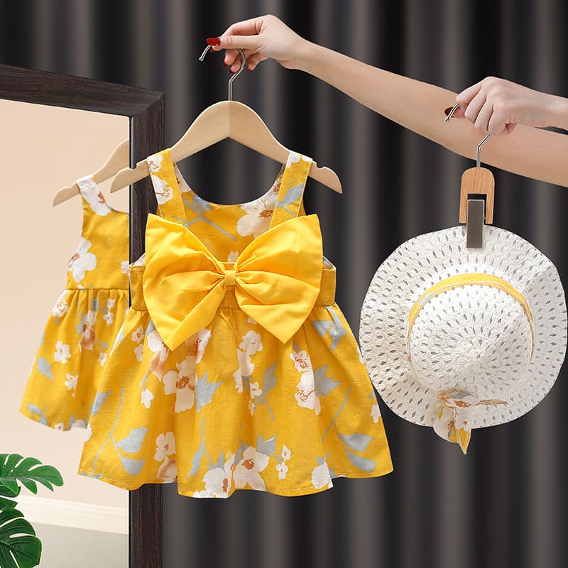 Baby Summer Dress 6-7-8 Months 9 Months Girl Princess Dress Half Year Old Infant Thin Strap Dress Summer