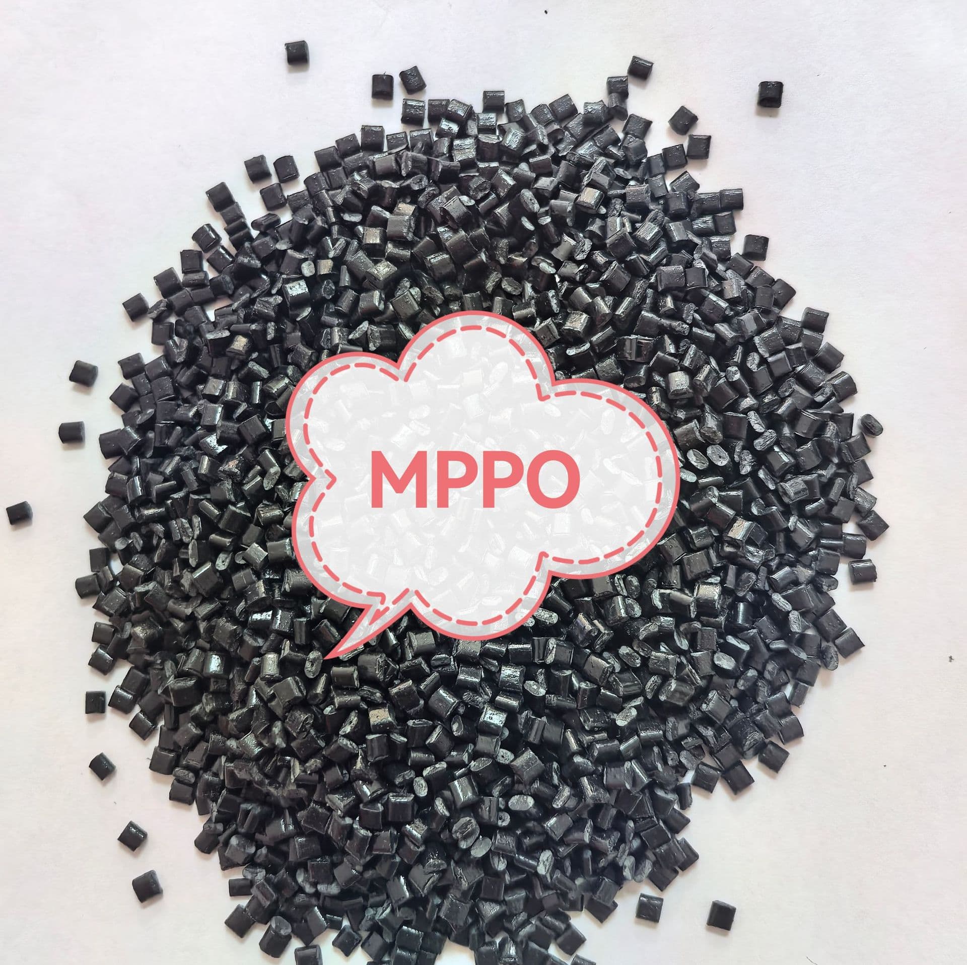 MPPO Black Flame Retardant High-Temperature Resistant 150°C High Gloss Eco-Friendly Recyclable Plastic Pellets, In Stock with Discounted Supply