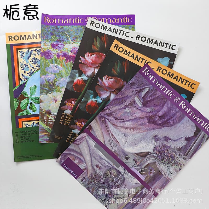 Zhiyi Fauvist Oil Painting Style Flower Wrapping Paper Bouquet Kraft Paper Gift Floral High-end DIY Packaging Material