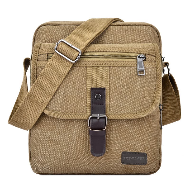 New Men's Canvas Bag Fashionable Casual Single Shoulder Crossbody Backpack Trendy Leisure Sling Bag For Men