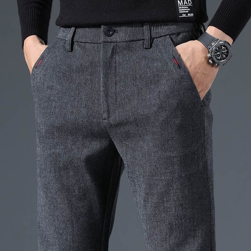 Brushed thickened casual pants for men in autumn straight loose 2022 new winter plus velvet autumn and winter men's long pants