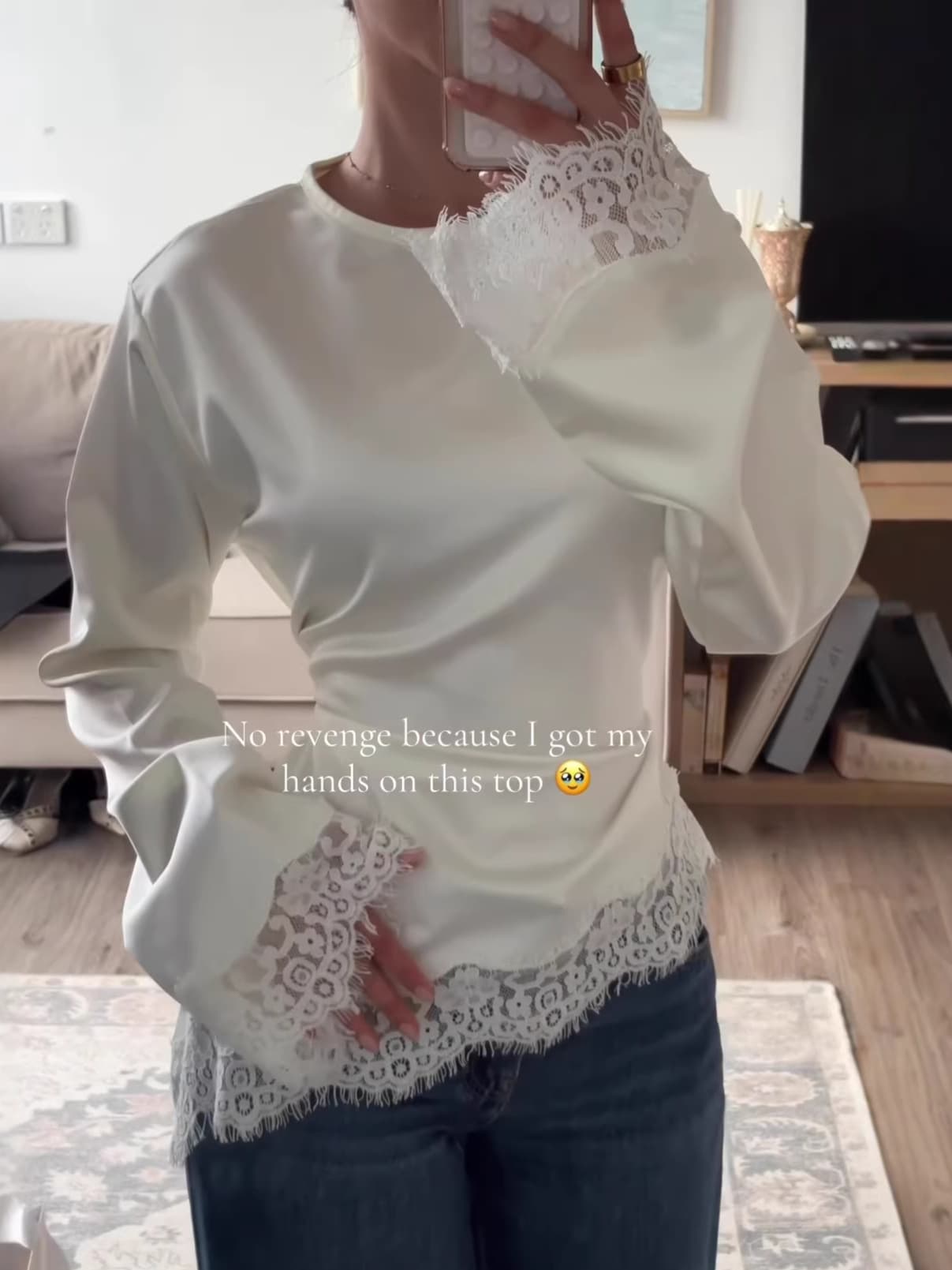 European and American Women's Cross-border Style 2026 New Round Neck Solid Color Long Sleeve Irregular Hem Lace Top T-Shirt