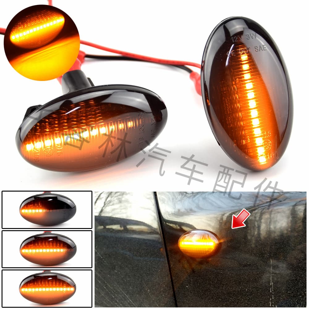 Yellow Flowing LED Fender Side Turn Signal Light for Subaru Impreza Forester Legacy