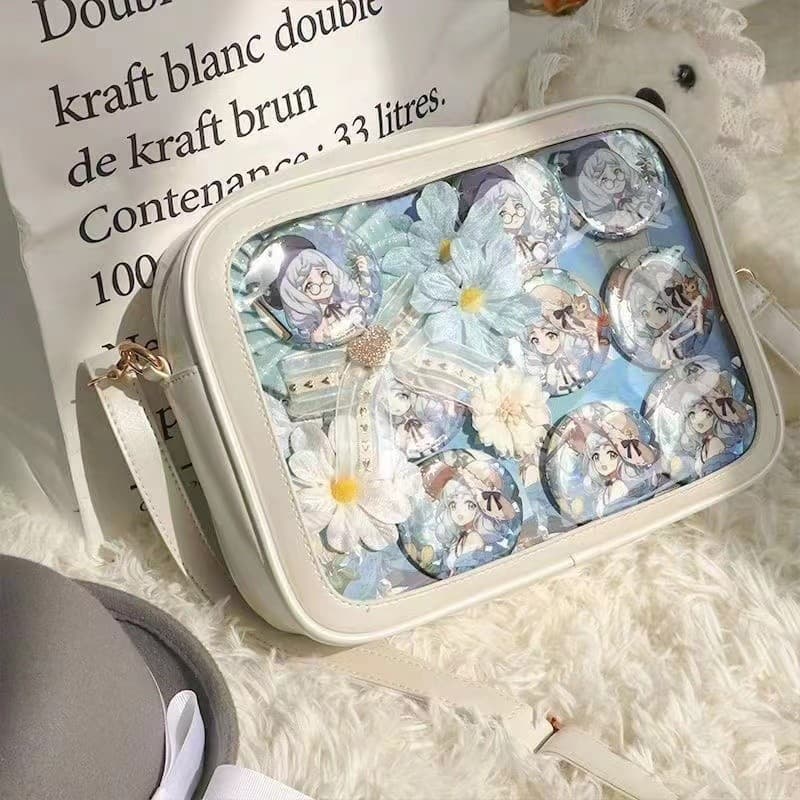 2024 new niche design transparent two-dimensional pain bag versatile large capacity simple portable shoulder crossbody bag for women