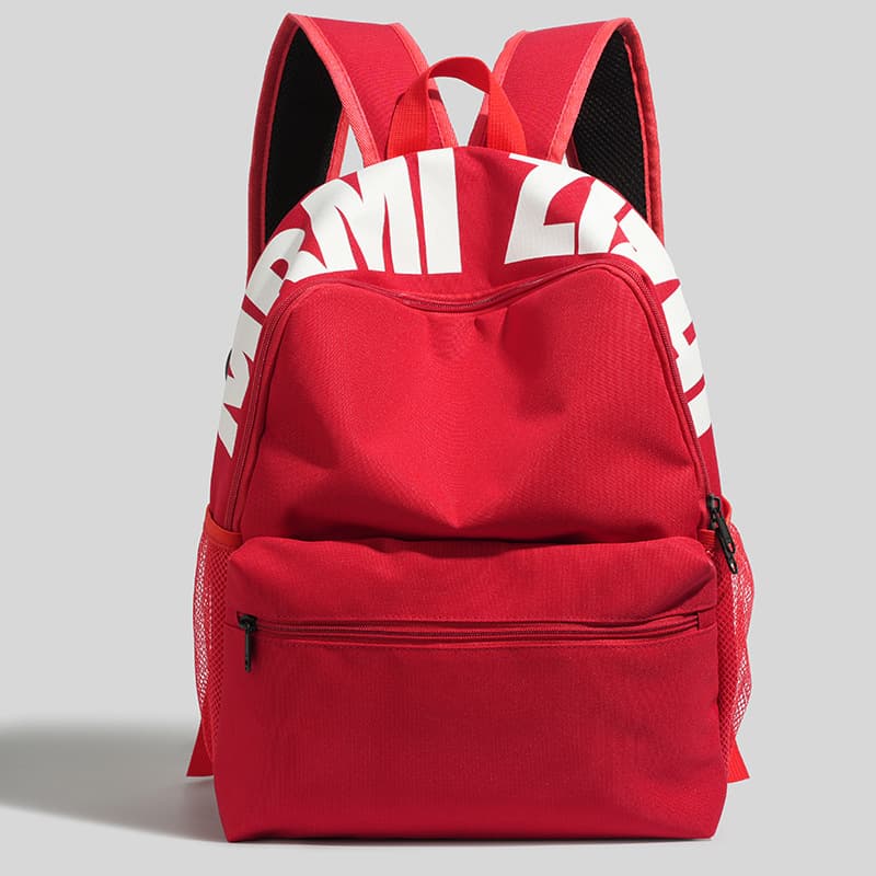 Solid color sports letter backpack simple commuter backpack college student large capacity lightweight school bag