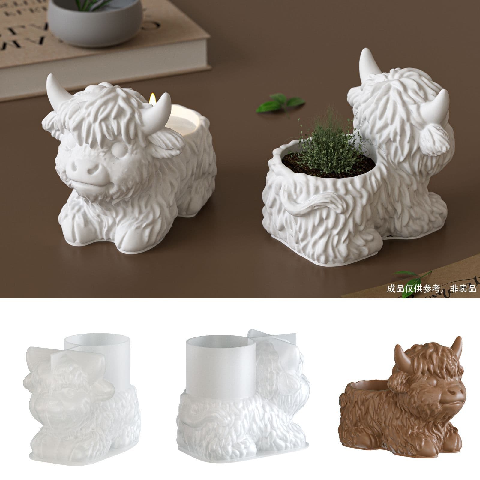 Yumeiren Factory Direct Potted Plant Silicone Mold DIY Succulent Planter Storage Jar Candle Cup Plaster Mold