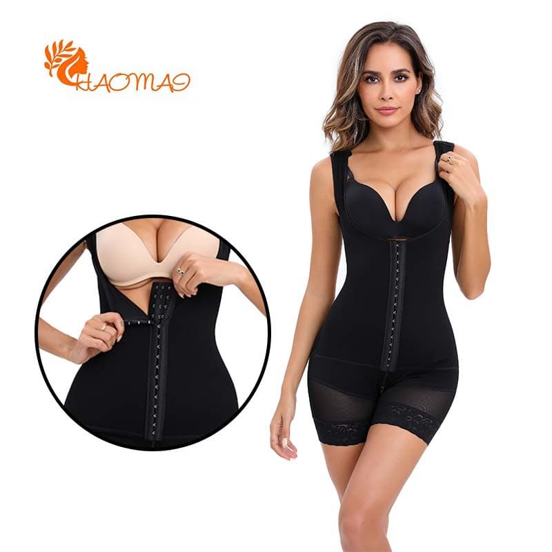 New Cross-Border Plus Size Bodysuit Shapewear with 4-Row Adjustable Hooks, Butt Lifting, Waist Cinching, Tummy Control Bodysuit