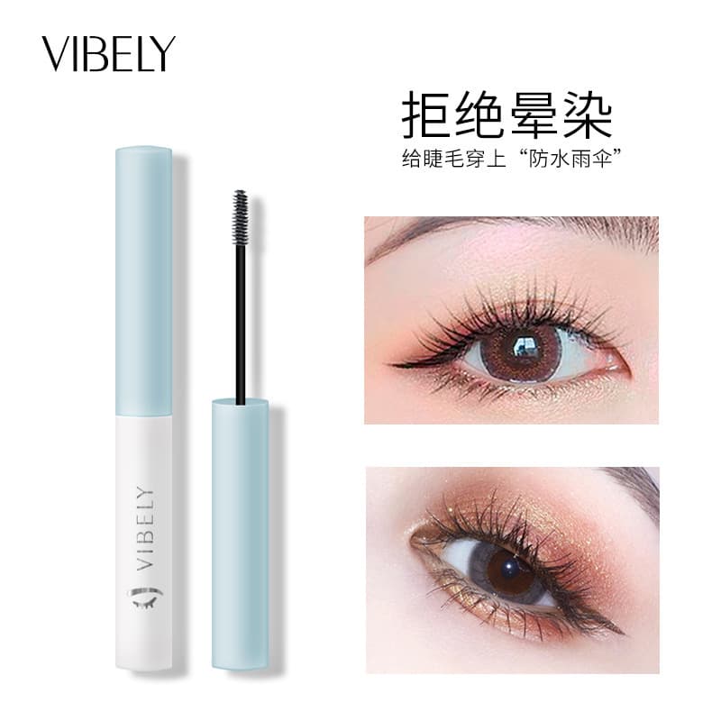 Vibely Waterproof Styling Eyelash Primer Eyelash Raincoat Long-Lasting Non-Smudge Quick Styling Mascara Long-Lasting Makeup