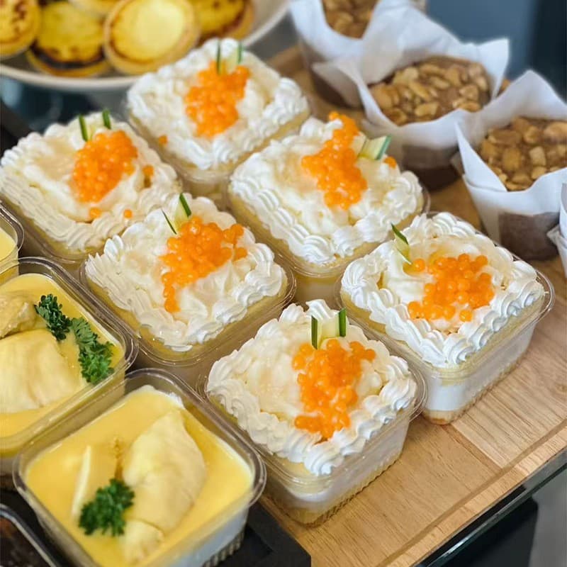 Cream Cake Soy Milk Box Disposable Mille Crepe Cake Box Transparent Anti-Fog Mousse Ice Cream Pastry Takeout Box