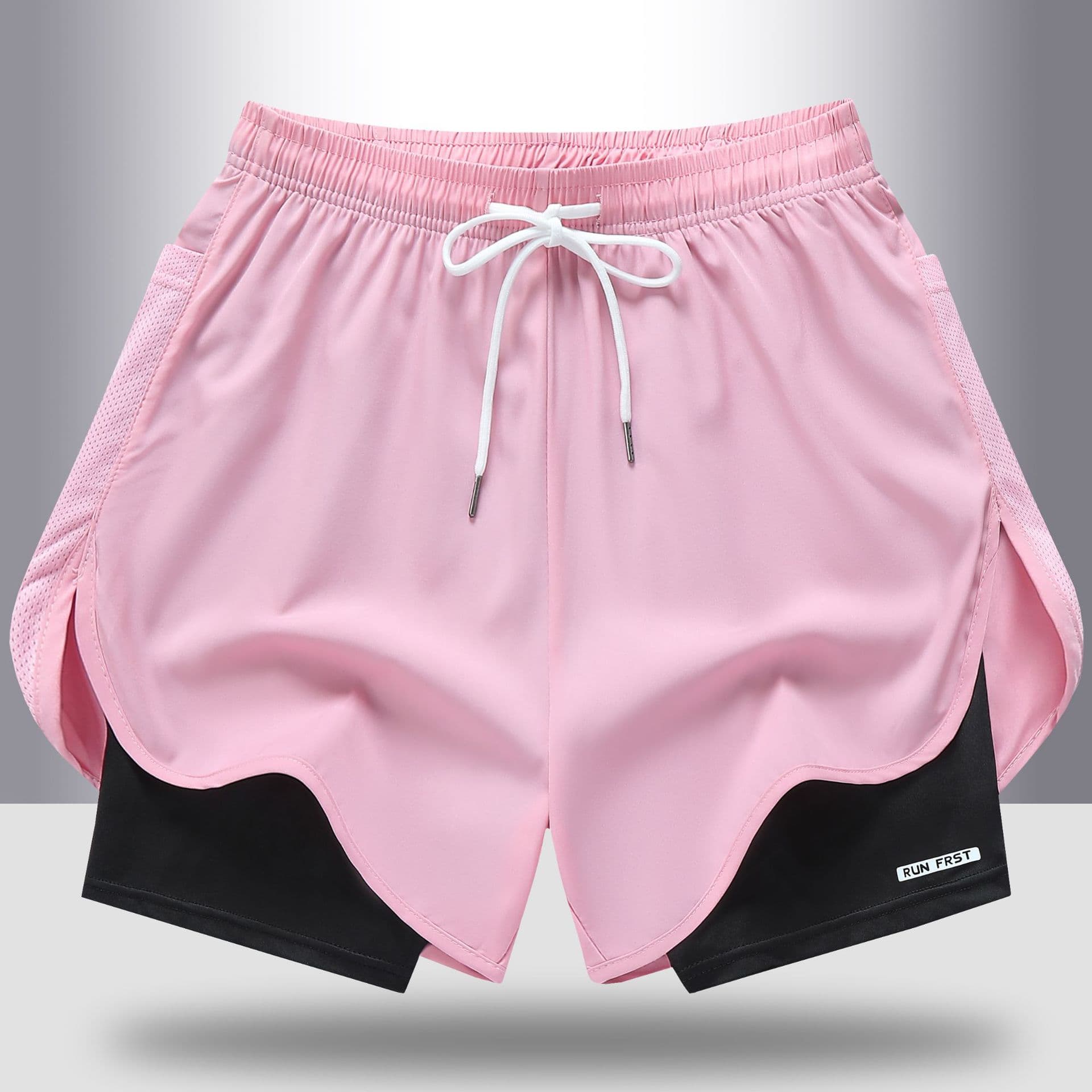 [Cross-border European code] Summer fake two-piece sports pants for men and women, quick-drying outdoor running pants for men, breathable, simple and casual