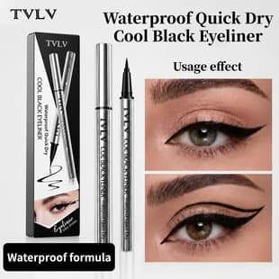 Cross-border Hot Selling Waterproof Quick-drying Long-lasting Eyeliner Pen Silky Intense Black Smudge-proof Natural Color Eyeliner Liquid
