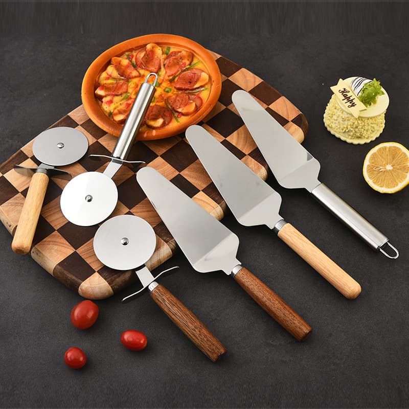 Baking Tool Cake Spatula Stainless Steel Pizza Spatula Food Cooking Spatula Triangle Cheese Spatula Pizza Cutter