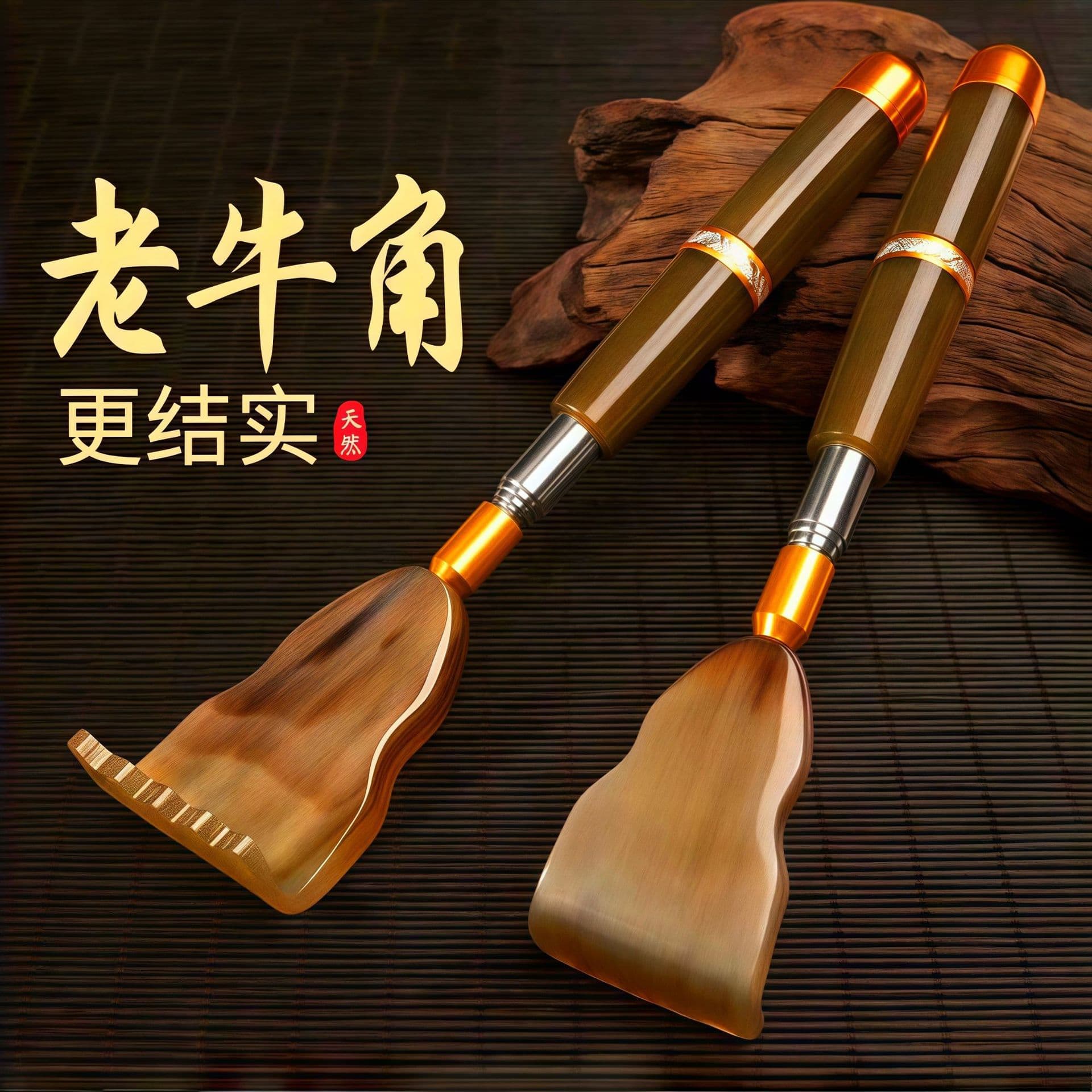 Retractable ox horn back scratcher for full body itching relief, elderly self-care tool