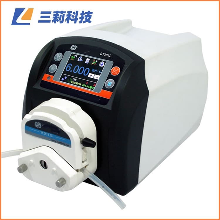 Lead Fluid BT301L Flow Type Intelligent Peristaltic Pump with ZN90 Pulse Damper and Pump Head