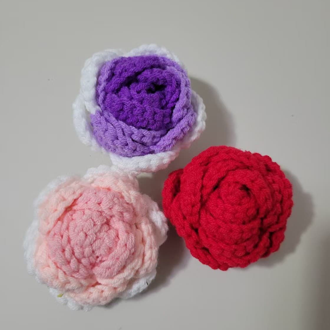 Cross-border New Handmade Crochet Finished Rose Artificial Flower Crochet Rose Head Sunflower Garment Accessories