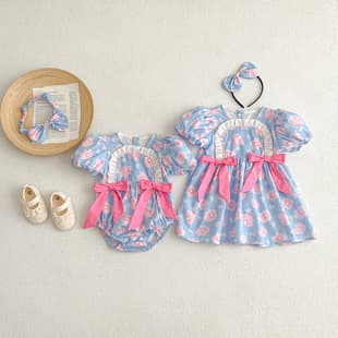 Baby Clothes 2026 Triangle Romper Baby Girl Bodysuit Short Sleeve Toddler Dress Bodysuit Summer Class A